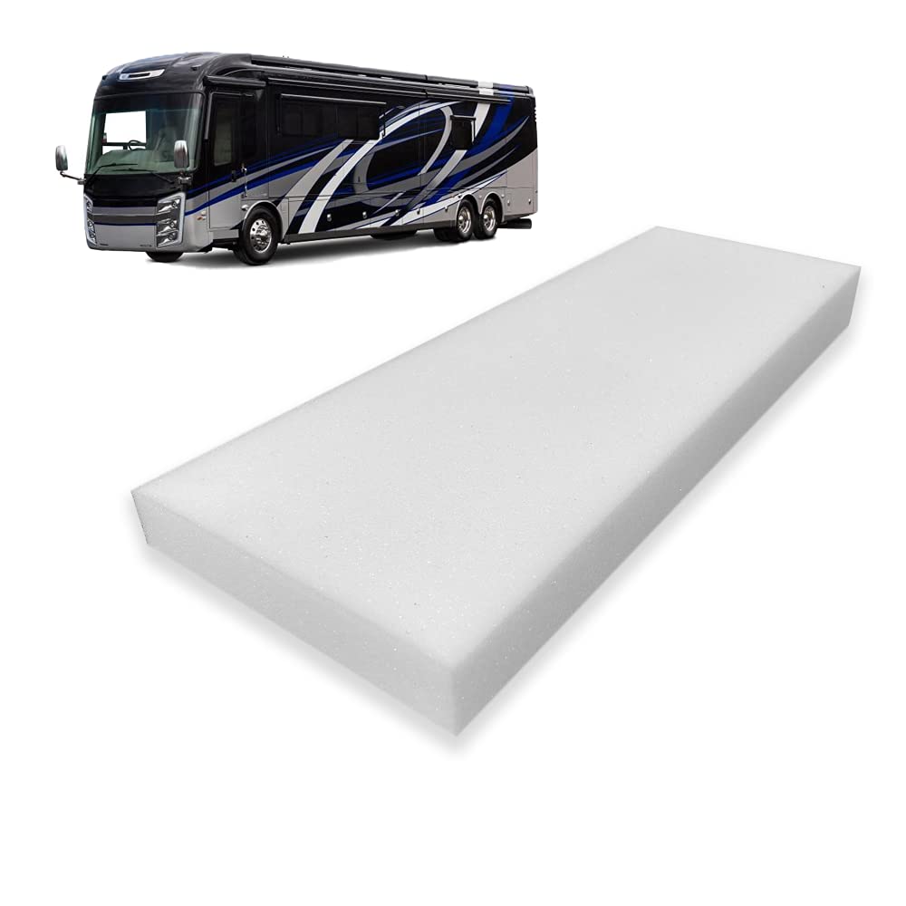 Foamma 2" x 28" x 72" High Density RV Bunk Mattress Replacement, Firm, Durable, Premium Comfort, USA Made, No Cover