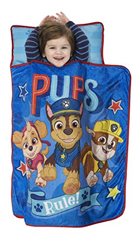 Paw Patrol Toddler Nap Mat Set - Pups Rule Theme with Pillow & Plush Blanket - Boys & Girls Ages 3+ (Pack of 1)