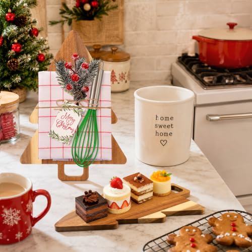 Dark Wood Christmas Tree Kitchen Gift Set - 12-Piece Cooking & Baking Gifts