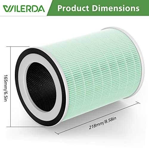 WILERDA Green KILO Pet Filter for Afloia KILO/KILO PRO/MIRO Air Purifiers - 2 Pack