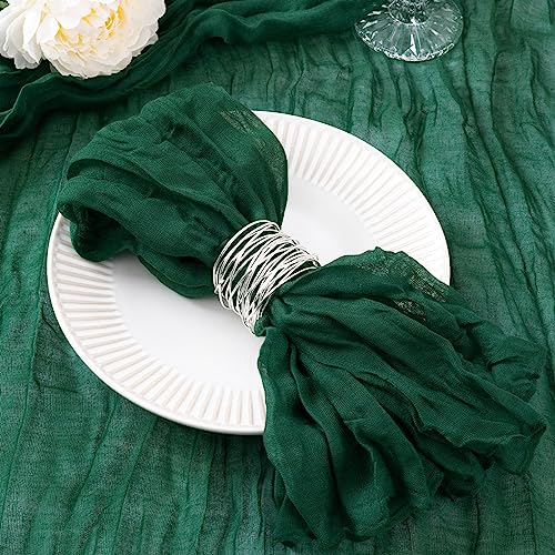 Emerald Green 21" x 21" Cheese Cloth Napkins (Set of 100) by DeZerlor – Party Decorative Napkins