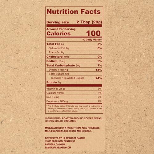 La Monarca Bakery Café de Olla Ground Coffee with Cinnamon & Brown Sugar - 80 Ounce Pack