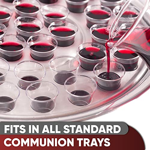 2000 Count Disposable Communion Cups Bulk Pack - Clear Plastic, Fits Standard Trays