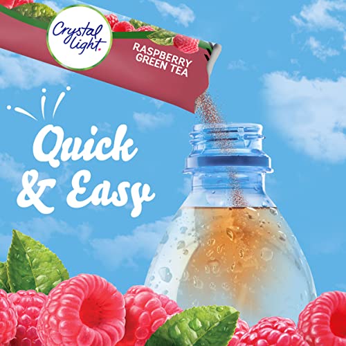 Crystal Light Raspberry Green Tea Powdered Drink Mix 120 Packets - Zero Sugar, Low Calorie, On-the-Go