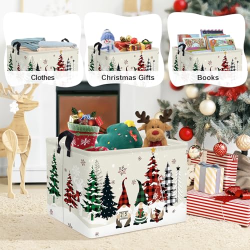 Clastyle Gnome Truck Christmas Tree Basket 40x30cm Festive Holiday Storage