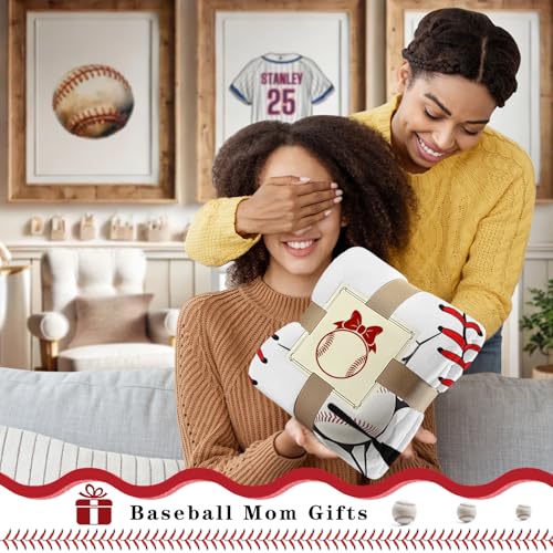 Baseball Blanket for Boys 8-12, Christmas Birthday Fleece Blankets for Men Baseball Lover Gifts, Flannel Fluffy Sofa Couch Bed Baseball Room Decor 60" x 50"