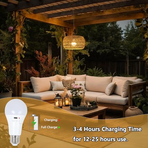 Eayaya Battery Operated Rattan Pendant Chandelier with Remote - 11.8” Outdoor & Indoor Boho Hanging Light, Model 1