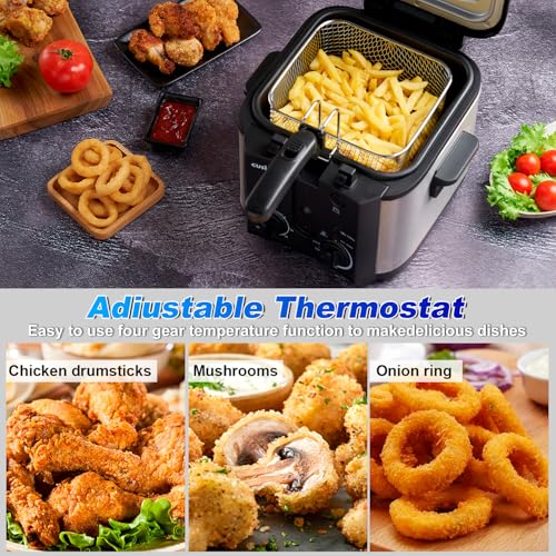 Electric Deep Fryer 2.5L Capacity with Basket for Home Use