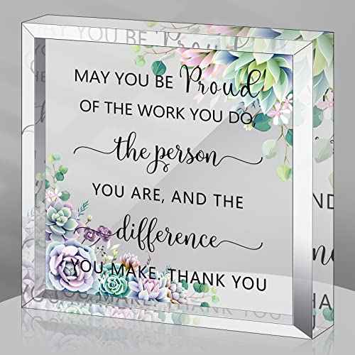 Yookeer Thank You Gift for Employees Coworker, Be Proud of the Work You Do Work Anniversary Christmas Appreciation Gift for Women Men Colleague(Bright Style)