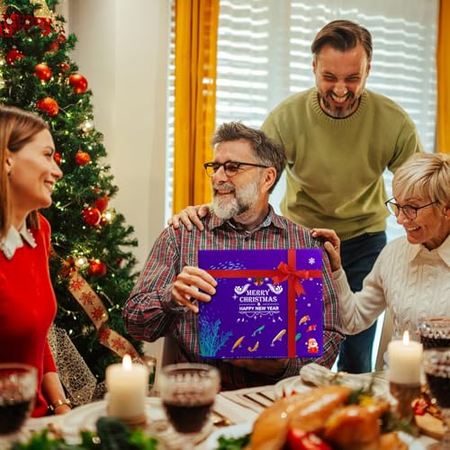 Blue Christmas Fishing Advent Calendar – 24 Days of Lures & Baits for Men