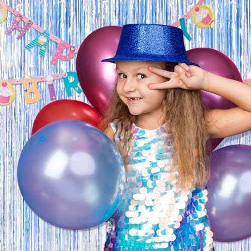 2 Pack Iridescent Party Backdrop Decorations Tinsel Curtain Birthday Decorations Foil Fringe Photo Booth Streamer Backdrop Iridescent Theme Christmas Bachelorette Graduation Party Decorations