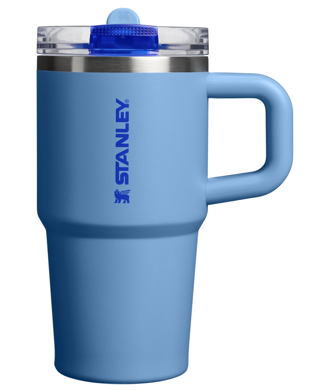 STANLEY Quencher ProTour Flip Straw Tumbler with Leakproof Lid 20 oz | Built-In Straw & Handle | Cupholder Compatible for Travel | Insulated Stainless Steel Cup | BPA-Free | Blue Sky
