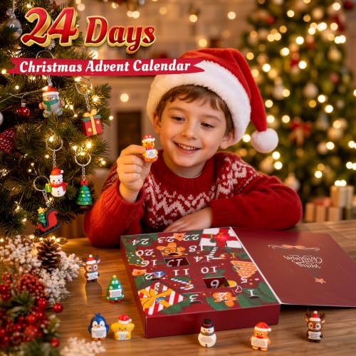 GLEEMPOPS Advent Calendar 2026 – 24 Days of Christmas Mini Figures & Keychains
