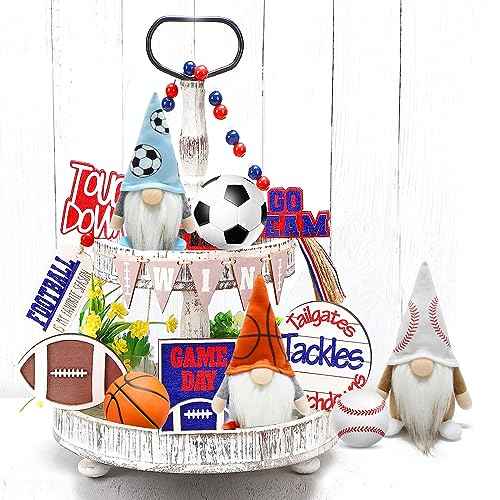 Little Baseball Gnomes Plush Ornaments Cute Swedish Tomte Nisse Dwarf Gnome Doll Sports Game Fans Gifts Tiered Tray Home Decoration