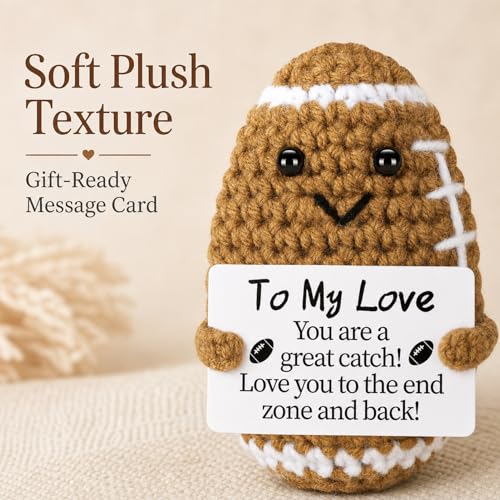 To My Love Football Stuffed Animal - Handmade Romantic Plush Gift for Boyfriend