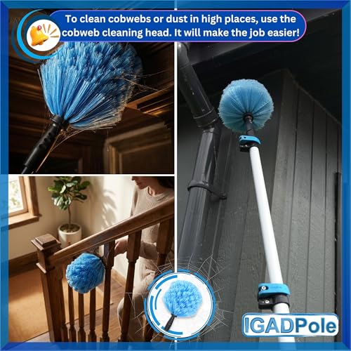 17 ft Water-Fed Washing Kit with Soap Dispenser, Brush, Squeegee & Duster