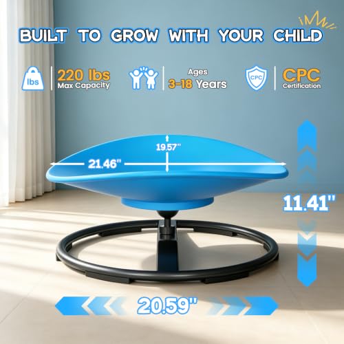 Kids Sensory Spinning Chair for Autism & ADHD Support - Heavy-Duty 220lbs Capacity