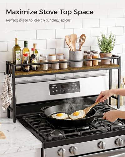 Banawey Over the Stove Shelf 32 Inch Kitchen Spice & Utensil Organizer