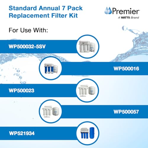 Watts Premier Water Filter Replacement Kit for RO Systems - 7 Pack