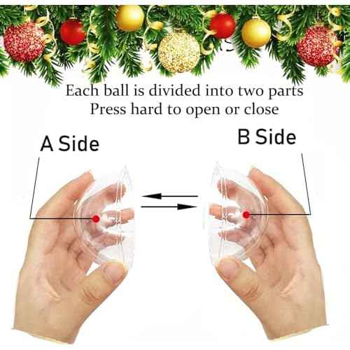 12Pack 80mm Clear Christmas Ball Ornaments, 3.14IN Fillable DIY Craft Plastic Balls Transparent Xmas Decor Balls - Fillable Bauble Ball Ornaments for Holiday Wedding Party D?cor