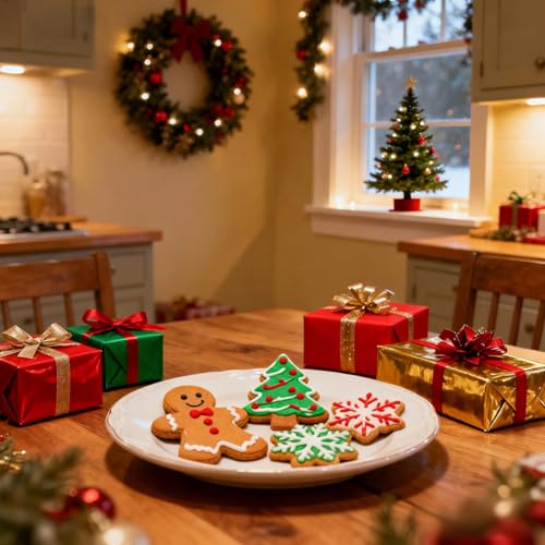 Stainless Steel Christmas Cookie Cutters Set with Box – 9 Pieces (Tree, Gingerbread, Snowflake)