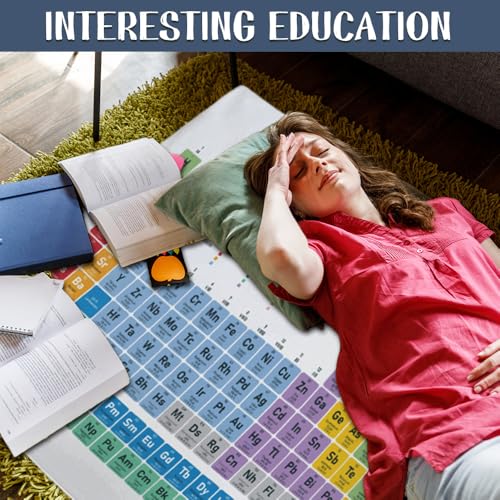Periodic Table Elements White Microfiber Flannel Throw Blanket 60x50 for Teen — Padumuttara