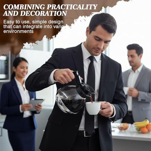 Ferrochef 2-Pack Large 64oz Plastic Coffee Decanters - Durable, Transparent, Anti-Scald Handle