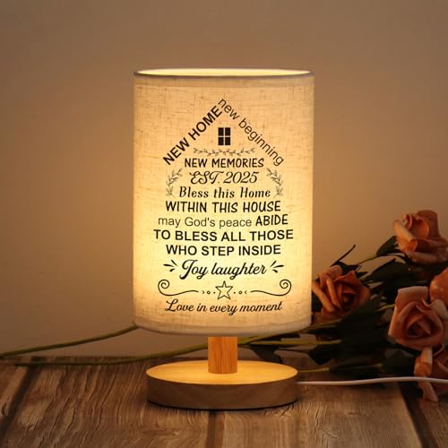 WSYEAR House Warming Gifts New House Decor, Table Lamp Best Housewarming Gifts 2025 New Home Gift Ideas Women Couple, New Home New Adventure New Memories