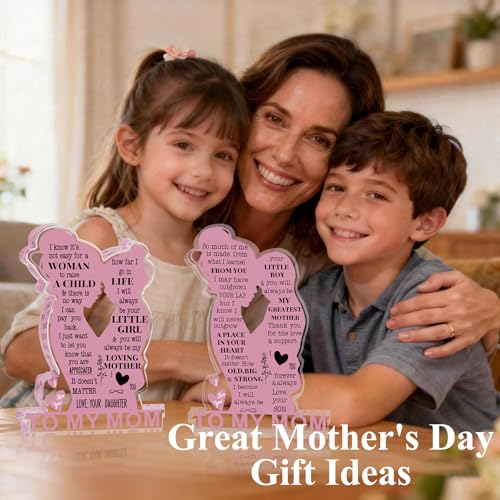 Korsralph Mom-Daughter Acrylic Plaque Sign - Heartfelt Mother’s Day Gift from Daughter