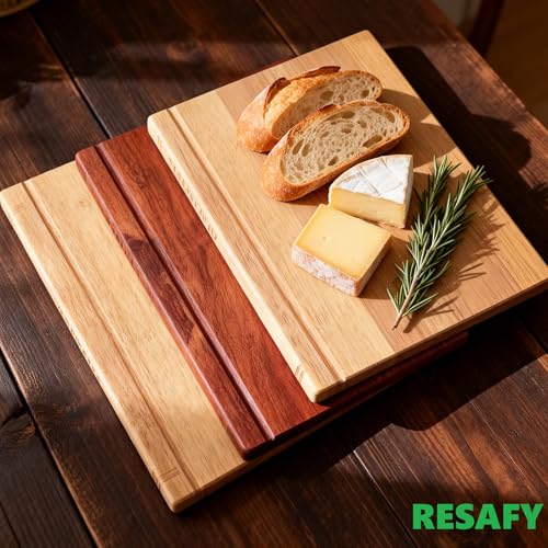 Book-Shaped Cutting Boards Set of 3 - Acacia & Walnut Kitchen Prep Boards