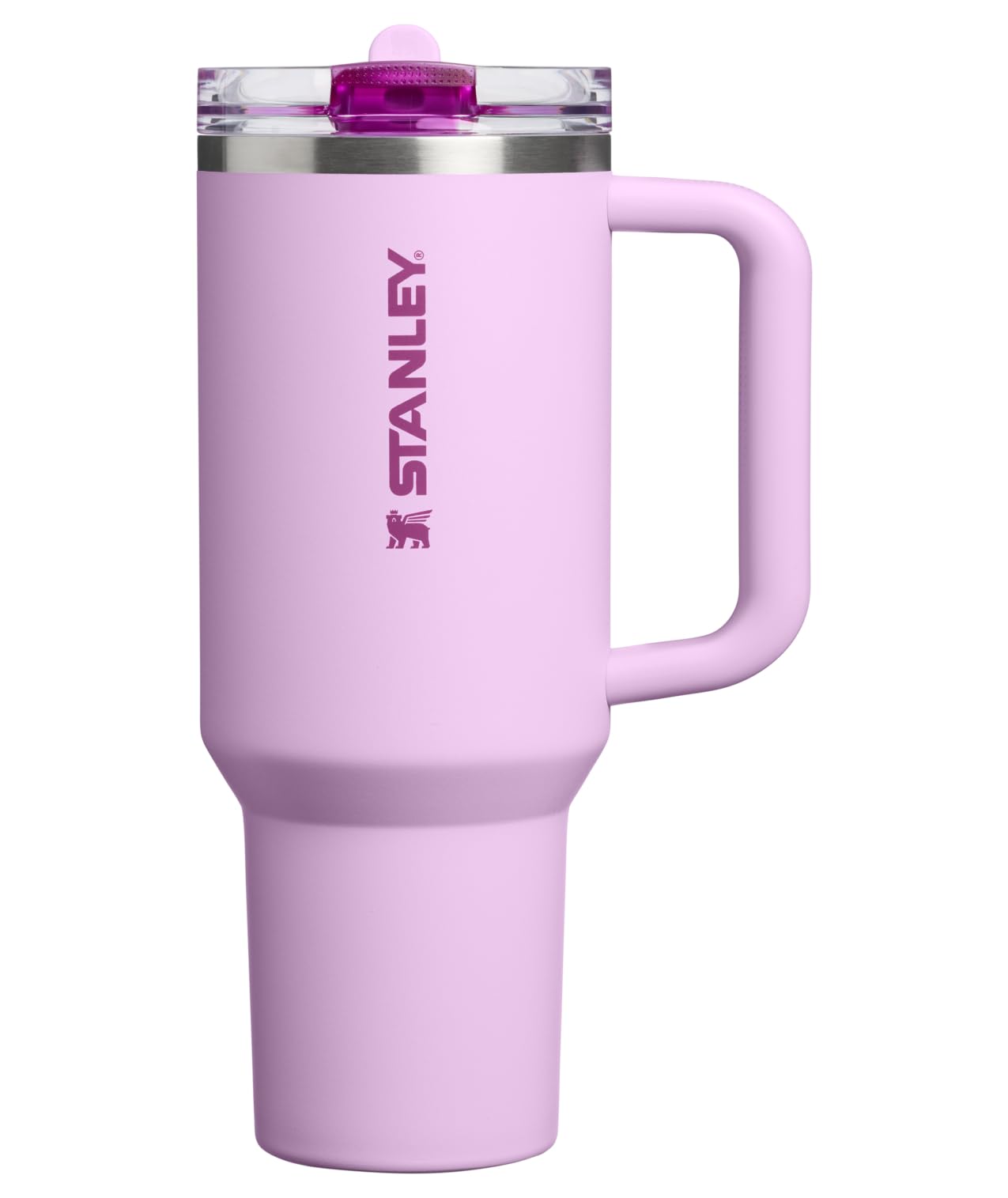 STANLEY Quencher ProTour Flip Straw Tumbler with Leakproof Lid 40 oz | Built-In Straw & Handle | Cupholder Compatible for Travel | Insulated Stainless Steel Cup | BPA-Free | Soft Orchid
