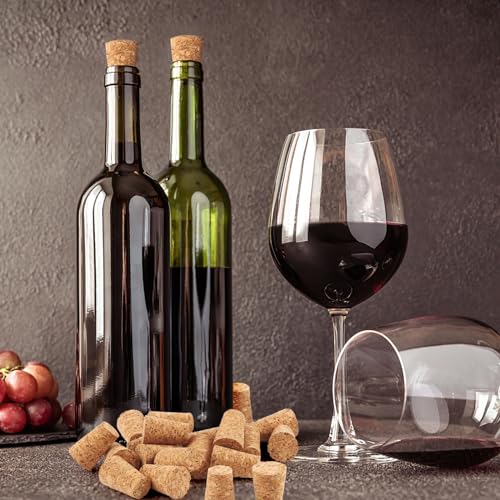 Wine Corks, Natural Soft Wood Wine Bottle Corks, Leakproof Tapered Corks, 20 Pack Wooden Replacement Wine Stoppers for Wine Beer Liquor Bottles, DIY Crafts