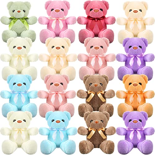 Jerify 16-Pack 12-Inch Plush Bear Stuffed Animals - Cute Cuddly Gift Set