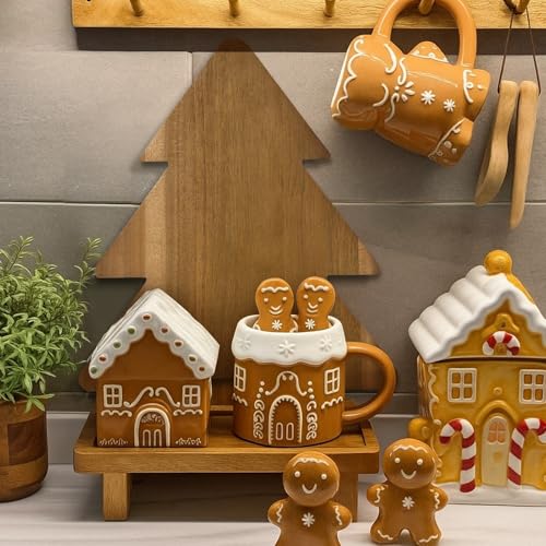 Vesici 2 Pcs Christmas Tree Cutting Board Acacia Wood – Tree & Square Charcuterie Set