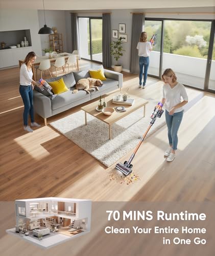 SunSare X7A Pro Cordless Stick Vacuum Cleaner 650W 70Min Runtime Self-Standing