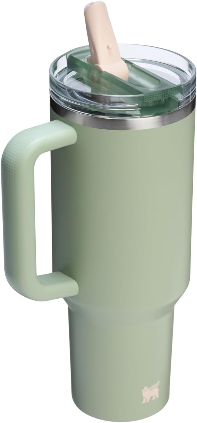 STANLEY Quencher ProTour 40 oz Tumbler - Leakproof Lid, Built-In Straw & Handle | Insulated Stainless Steel | BPA-Free | Lichen