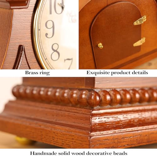 AYRELY® Grandfather Mantel Clock with Hour/Quarter-Hour Chime,