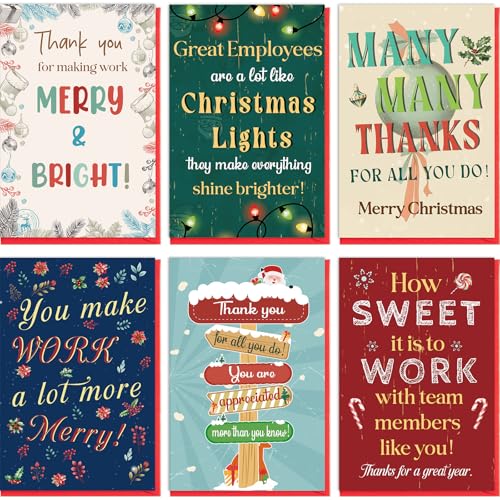 Ceiba Tree Vintage Christmas Cards for Employees Staff Appreciation