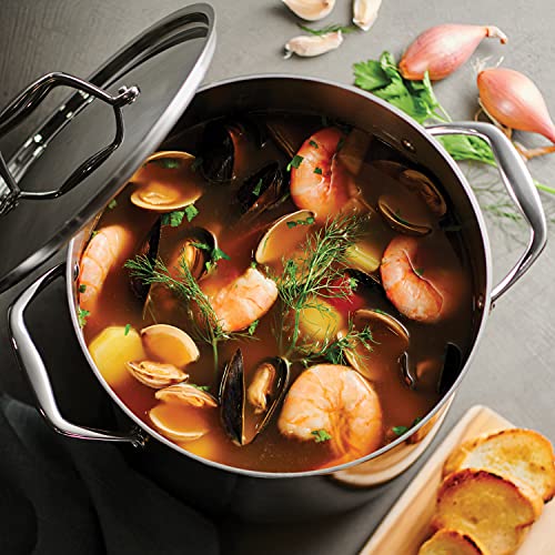 8-Quart Tri-Ply Clad Stainless Steel Stock Pot - Suitable for All Cooktops - Variation of STOCK POT / 8-Quart