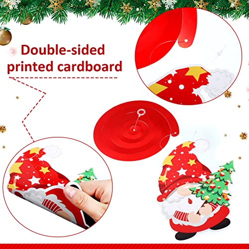 30 Pieces Christmas Hanging Swirls Decorations Gnomes Hanging Swirl, Xmas Holiday Birthday Party Decoration for Christmas Home Party Outdoor Indoor Decor Holiday Presents Baby Shower Supplies