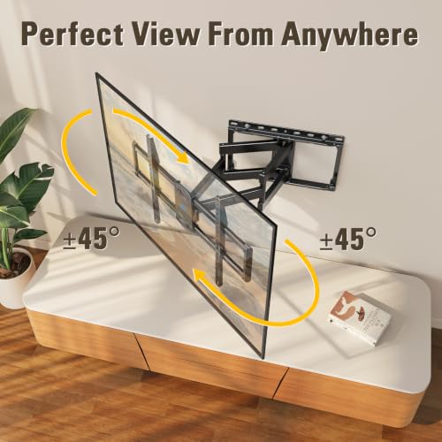 Full Motion TV Wall Mount for 42-90 Inch TVs Up to 154 lbs - 16" Studs