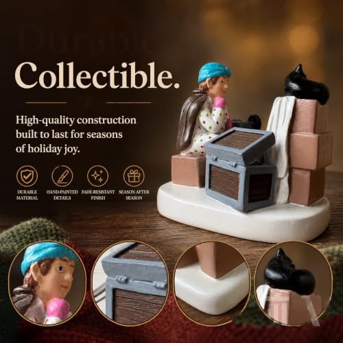 Wizczjvq Christmas Vacation Attic Village Figurine – Hand-Painted Movie Scene