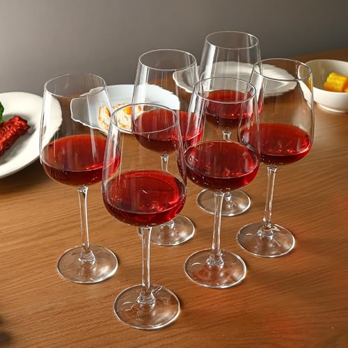YARYOUNG 12-Pack 15oz Thickened Stemmed Wine Glasses Set for Red & White Wines