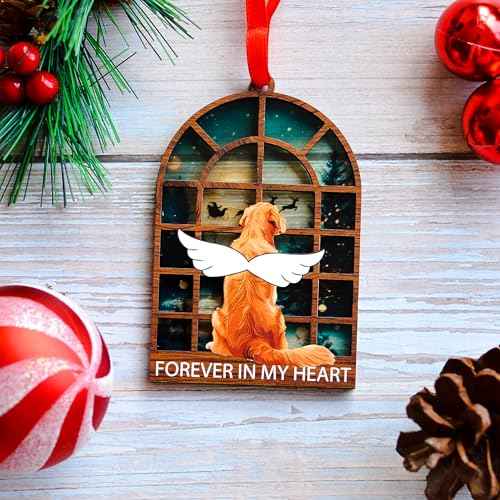Golden Retriever Christmas Ornament, Golden Retriever Memorial Gift for Dog Lover, Mom, Dad