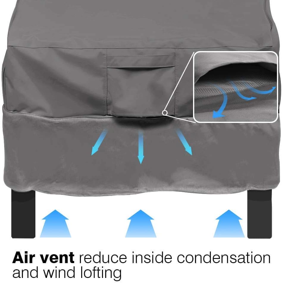 Vailge Patio Chair Covers - Heavy Duty Waterproof Lounge Deep Seat Cover | Small Grey