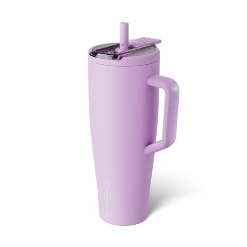 BrüMate Era Flip 40oz Tumbler with 100% Leakproof Covered Straw Lid | Hygienic Covered Straw | Insulated Stainless Steel Water Bottle with Handle | Cup Holder Friendly | BPA-Free (Lavender)