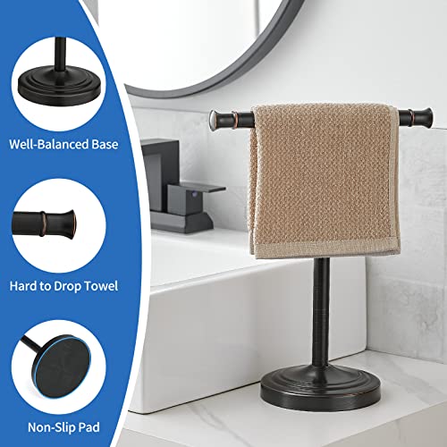 RUMOSE Oil Rubbed Bronze Freestanding Hand Towel Holder Stand Bathroom & Kitchen