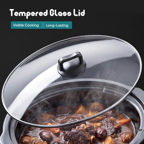 OLIXIS Ink 6 Quart Programmable Slow Cooker with 3 Temperature Settings