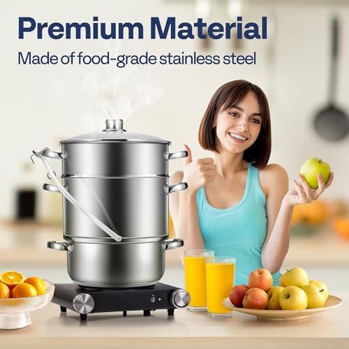 VIVOHOME 11 Qt Stainless Steel Steam Juicer for Canning Fruit & Grape Juice
