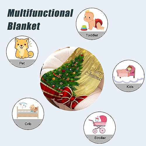 Neatee Living Christmas Baby Throw Blanket Small Christmas Tree Blanket Xmas Winter Blanket Lap Toddler Swaddle Crib Soft Lightweight Fuzzy Plush Fleece Blankets and Throws 30x40